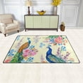 thumbnail image 3 of Coolnut Lightweight Non Slip Carpet Mats 60 x 39 inch (5'x 3'3"), Area Soft Rugs Floor Mat Rug Decoration for Kids Room Living Room Floral Peacock Flowers, 3 of 6