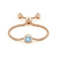 thumbnail image 2 of ANGARA Natural Bezel-Set Round Aquamarine Bolo Ring in 14K Rose Gold for Women (Size-3mm) | March Birthstone, Birthday, Anniversary, Jewelry Gift for Women | Natural Aquamarine Ring, 2 of 9