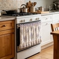 thumbnail image 6 of JWZZYD Farmhouse Stove Skirt Oven Curtain for Kitchen Decor, Reusable Washable Oven Front Cover with Lace Ruffle Trim with Ribbon Ties, Oven Curtain Cover for Cottage Kitchen(Lavender), 6 of 7