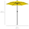 thumbnail image 7 of Best Choice Products 7.5ft Outdoor Solar Patio Umbrella for Deck, Pool w/ Tilt, Crank, LED Lights - Yellow, 7 of 7