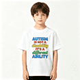thumbnail image 2 of Autism Awareness Boys Graphic Tee, Sincere Special Education 100% Cotton Kids Short Sleeve T-Shirt, 2 of 5