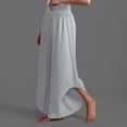 thumbnail image 4 of DuoJiaJ Women Wide Leg Pants High Waisted Yoga Pants Hippie Pants Boho Beach Plus Size Palazzo Pants Lightweight Travel Casual Pants for Women, 4 of 5