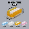 thumbnail image 2 of czcpp-4pcs Nail Brush for Cleaning Fingernails, Two Sided Finger Nail Scrub Brush Soft & Stiff Nylon Bristles Nail Scrubber Brush Cleaner for Hand Under Nails Toes, 2 of 4