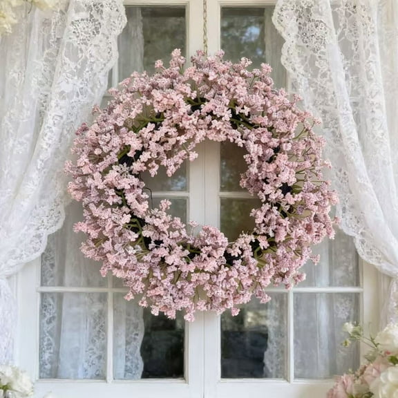 Valentine Artificial Wreath Garland for Wedding Decoration Home Party Wall Hanging Spring Summer Flower Wreath for Front Door