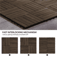 thumbnail image 6 of Renwick 12 × 12 in Pack of 27 Acacia Wood Interlocking Flooring Tiles for Outdoor & Indoor, Black, 6 of 10