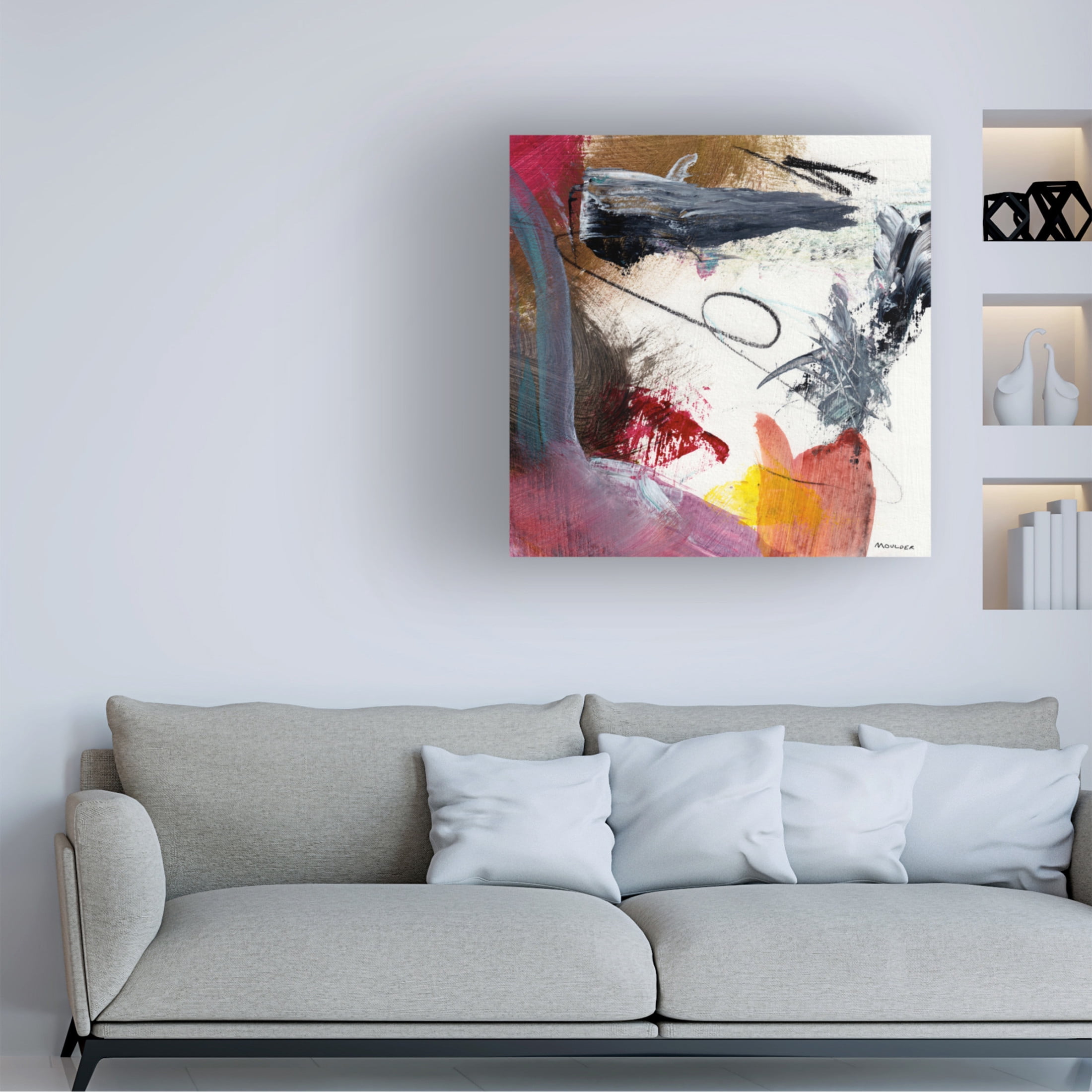 Canvas Wall Art - Kim Moulder 'Discordant Melody' Wall Art for Living Room, Bedroom, or Office Décor by Trademark Fine Art - 24 x 24 Inches