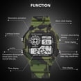 thumbnail image 4 of Reloj Digital Reloj Multifunción para Deportes Al Aire Libre Reloj Cronógrafo Impermeable Cuadrado Luminoso a la Moda para Mujeres y Hombres ANGGREK  Otros, 4 of 8