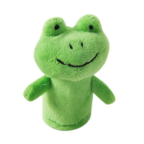 Marionetas de dedo Animales Juguetes Hugo Juguetes de Peluche de Simulación de Tiempo de Cuentos para Bebés Rana
