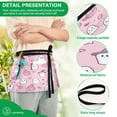 thumbnail image 4 of Yayeee Waist Apron with Pockets for Cooking Waterproof Half Server Aprons, Pink Halloween, 4 of 7