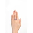 thumbnail image 3 of RYLOS Bagues pour Femmes Bague en Argent Sterling Classique Pierre Précieuse Ovale 9x7 mm et Diamants Étoile de Juillet Rubis Bijoux Taille 9,5, 3 of 7