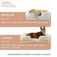 thumbnail image 3 of TOWN & COUNTRY EVERYDAY CuddleTown Comfy Solid Bolster Sofa Pet Bed, Supportive & Calming Egg Crate Foam, Water Repellent, Non-Slip Bottom, Machine Washable Cover, Blue, Large 35"x25"x8", 3 of 6