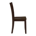 thumbnail image 3 of ROME + OAK X-Back Farmhouse Wooden Kitchen Dining Chair in Dark Brown, Set of 4, 3 of 10