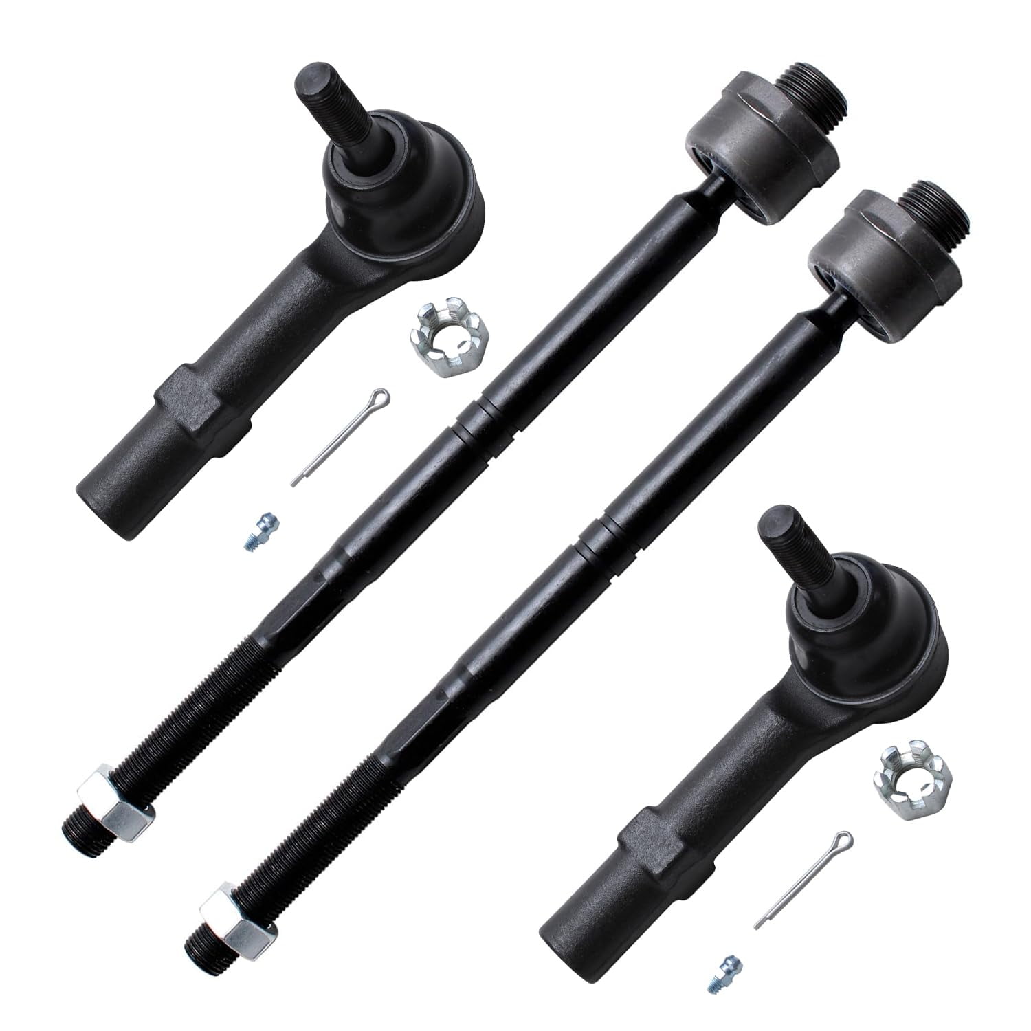 Detroit Axle - 16pc Front Wheel Hubs CV Axles Upper Control Arms Suspension Kit Replacement for Chevy Tahoe Fits select: 2011 ,2013 CHEVROLET SILVERADO K1500 LT