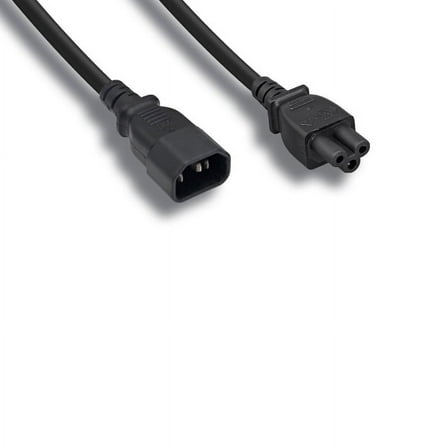 Kentek 3 Feet Ft 18 AWG 3 Prong Power Cable Cord IEC-60320 C14 to C5 10A/300V SJT Black