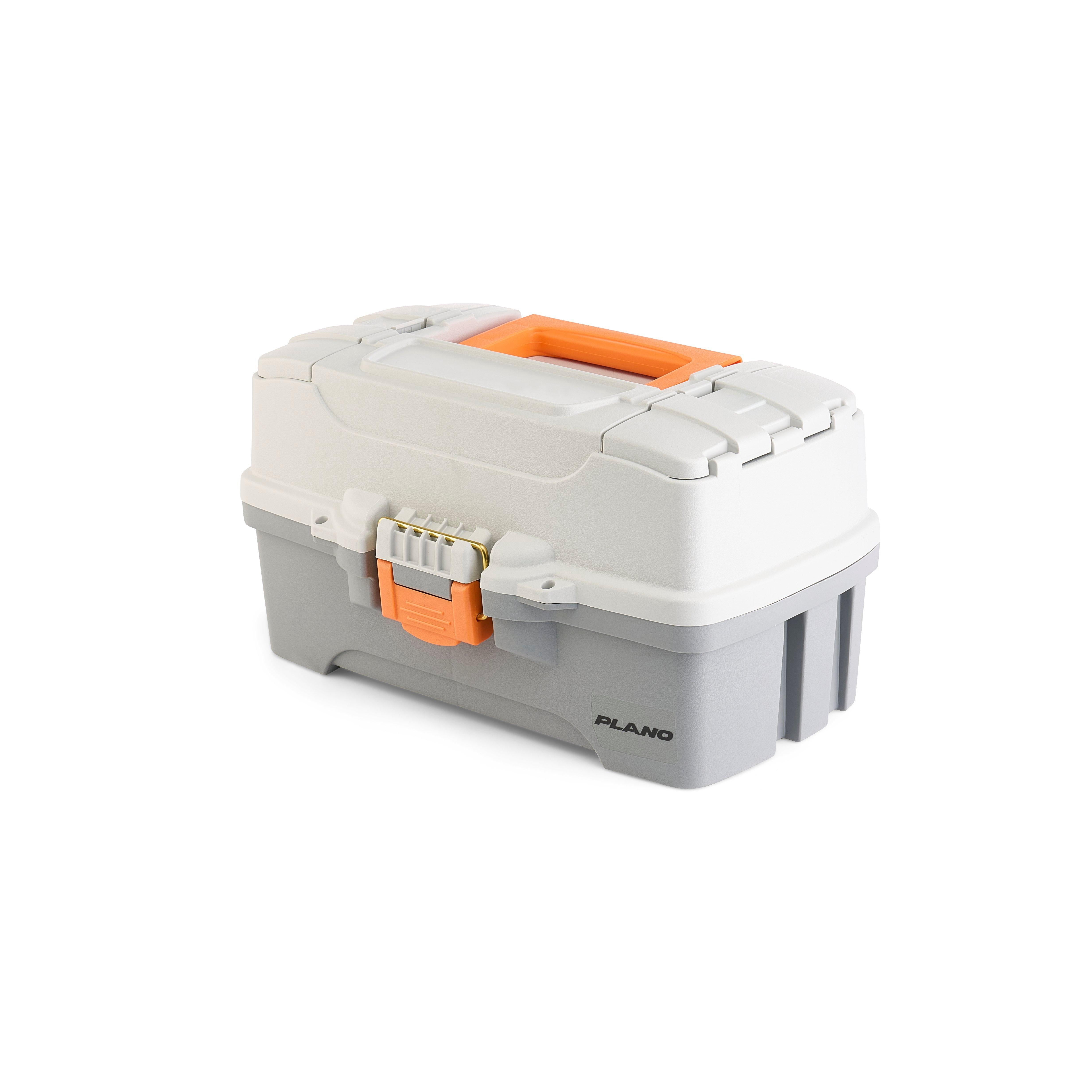 Plano Two-Tray Tackle Box, Light Grey/Dark Grey