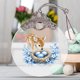 thumbnail image 3 of Uuiauoio Glass Easter Ornament 2D Flat Pendant with Bunny Egg Designs for Tree Gift Basket Filler Holiday Party Decorations Keepsake, 3 of 5