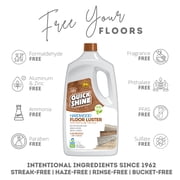 Quick Shine Hardwood Floor Luster, Pfas-Free Formula With Plant-Derived Carnauba Floor Polish 64 fl oz