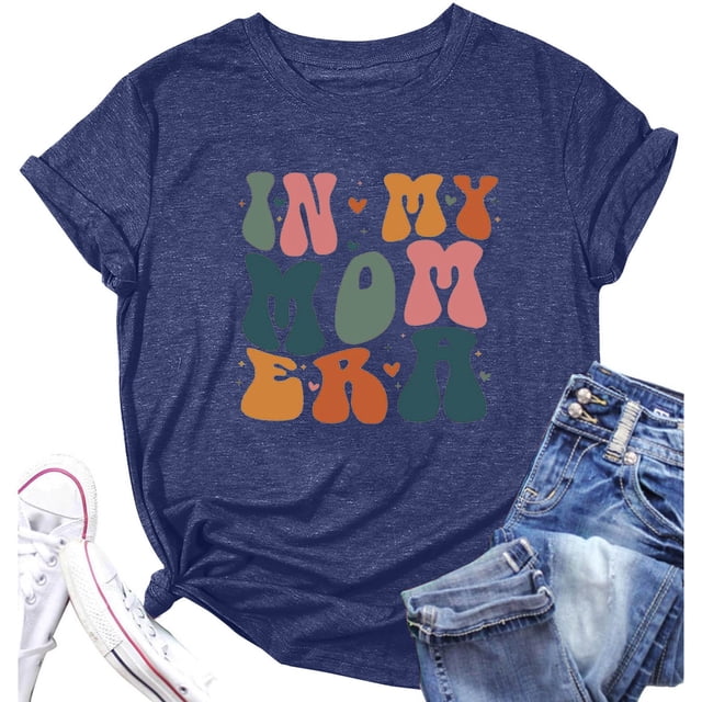 Top de manga corta con estampado de letras para mujer - Diseño con cuello redondo y lazo, silueta en A, tejido mixto transpirable, talla real