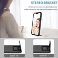 thumbnail image 2 of Cellular Phone Case for Samsung Galaxy A25 5G, Dual Layer Rugged Shockproof Protection, Slide Camera Lens Cover, Stereo Bracket with Kickstand, Black, 2 of 18
