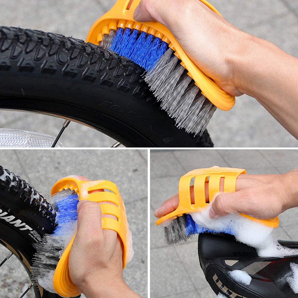 Sprocket Folding Bike Hybrid BMX Crank Durable/Practical Bike Chain Cleaner for City Road Lateefah 9 Pcs Bicycle Cleaning Brush Tools Set Mountain 