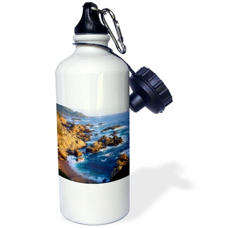 3dRose USA, California, Central California Coast., Sports Water Bottle, (Best Camping Central Coast California)