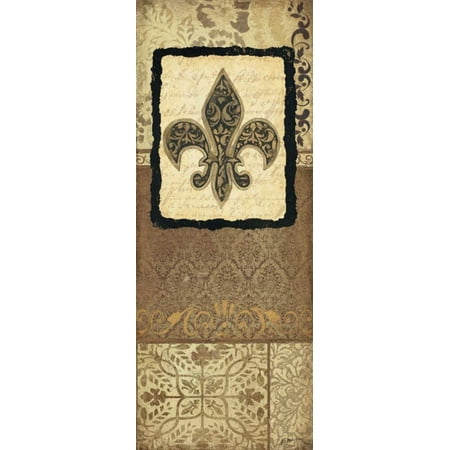 - Fleur De Lis Stretched Canvas - Jo Moulton (10 x 20)