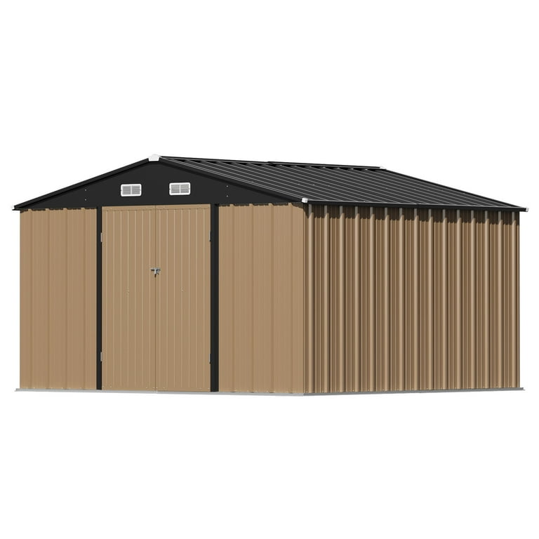 Homall 10' x 8' ft Outdoor Metal Storage Shed with Sloping Roof
