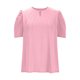thumbnail image 5 of Camiseta de Manga Corta de Cuello Redondo de Color Sólido de la Moda para las Mujeres, Poliéster Casual Top, Lavado de Manos, 5 of 7