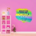 thumbnail image 3 of Dream Big Little One Cute Cartoon Elephant Kids Room Colorful Decor Wall Art Sticker Designs Vinyl Stickers For Home House Walls Rooms Windows Bedroom Decoration Size (26x26 inch), 3 of 3