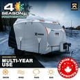 thumbnail image 2 of KNOX Housse pour R-Pod 2e Gén., Tissu APEX Anti-Déchirure, Convient aux Remorques de Voyage R-Pod, aux VR et aux Autocaravanes, Comprend une Housse au Propane, un Pneu et une Échelle, des Cordes Coupe-Vent, Convient aux Remorques jusqu'à 18 Pieds, 2 of 9