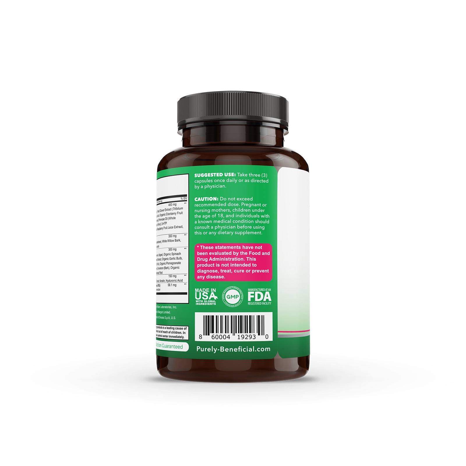 Women’s Whole Food MultiVitamin –58 Key Nutrients Including Vitamins, Minerals, Herbs, Probiotics, with Iron, Hair, Skin & Nail Complex for Complete Female Wellness- 180 Capsules