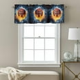 thumbnail image 3 of Basketball Valance Curtain Fire and Water Lightning Impact Window Valances Rod Pocket Short Curtains Window Treatments for Kitchen Bedroom Bathroom Laundry 42" x 12", 3 of 9