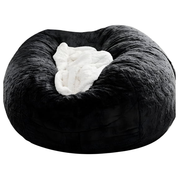 XIBUFE Oversized Bean Bag Chair - Bean Bag Chairs for Adults,Living Room Furniture Sofa with Inner Bag,Round Fluffy Couch for Bedroom College Dorm