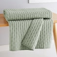 thumbnail image 4 of Levtex Home - Cross Stitch - Quilted Throw - 50x60in. - 100% Cotton - Reversible Pattern - Desert Sage Quilted Throw with Matching Stitching, 4 of 5