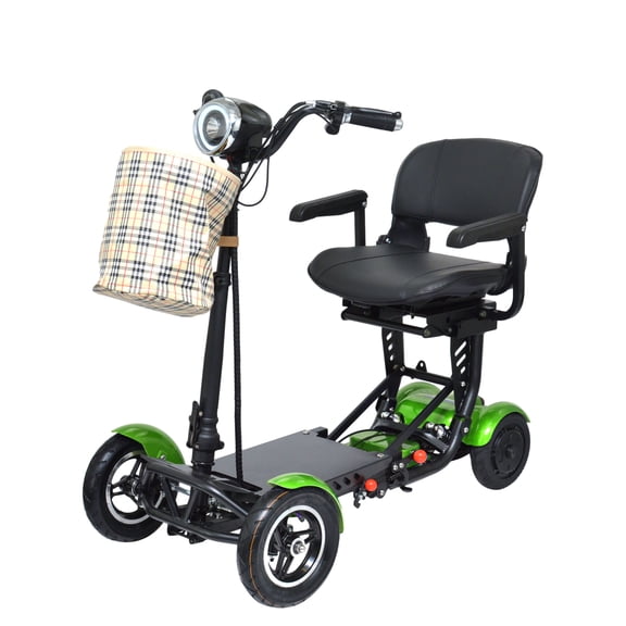 Smooth Ride Medical Mobility Scooter for Elderly and Older Adults with Walking Disability - Green