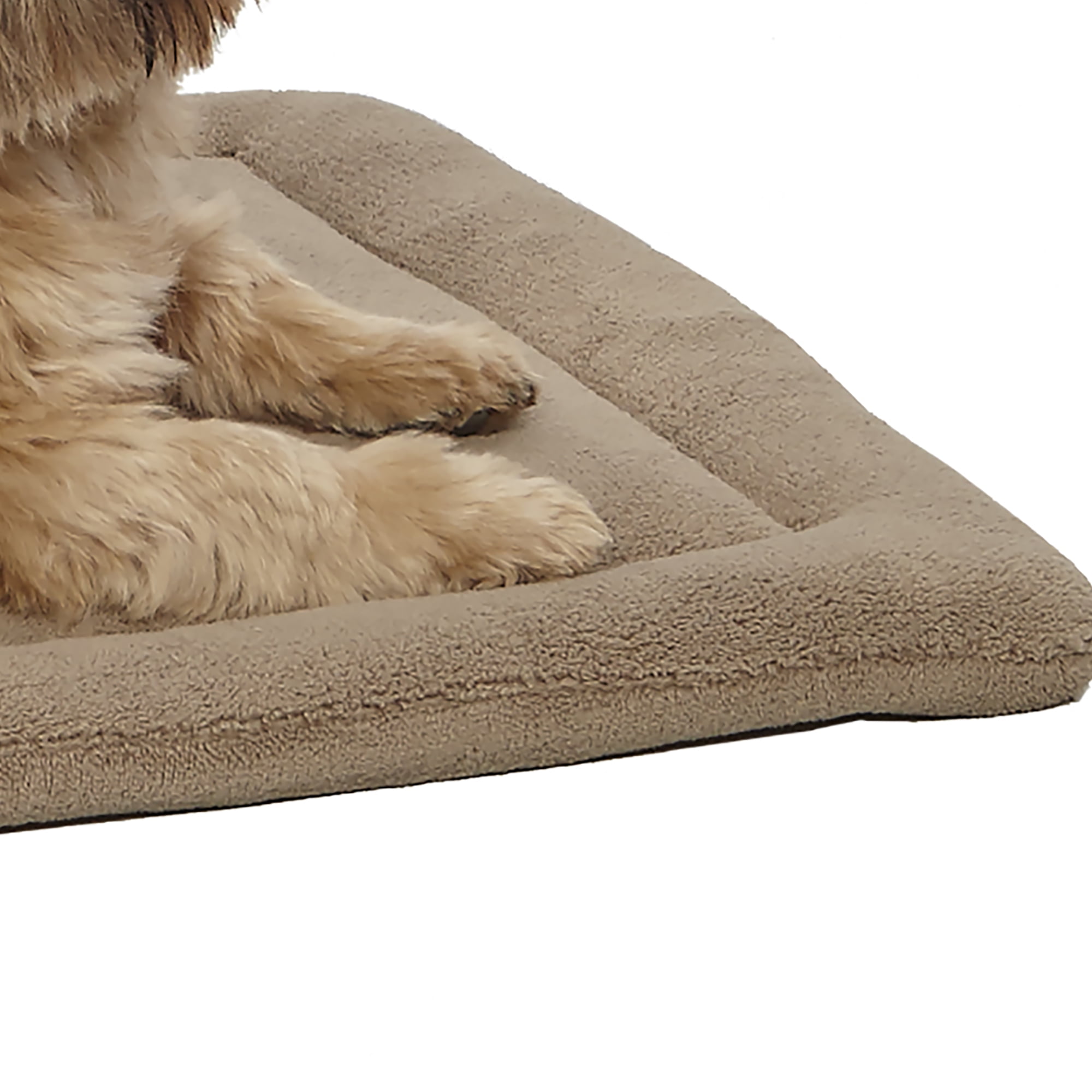 Quiet Time Taupe Micro Terry Pet Bed, 36"