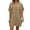 Khaki, variant on Sleeveless Swimsuit Coverup for Women Women's V Neck Batwing Sleeve Swimsuit Cover Up Loose Casual Pullover Ruffle Beach Dress for Summer Vacation Wine XL