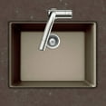 thumbnail image 2 of Houzer Cassiano Italian 24 inch Taupe Granite Composite Undermount Single Bowl Kitchen Sink - G-100U TAUPE, 2 of 7