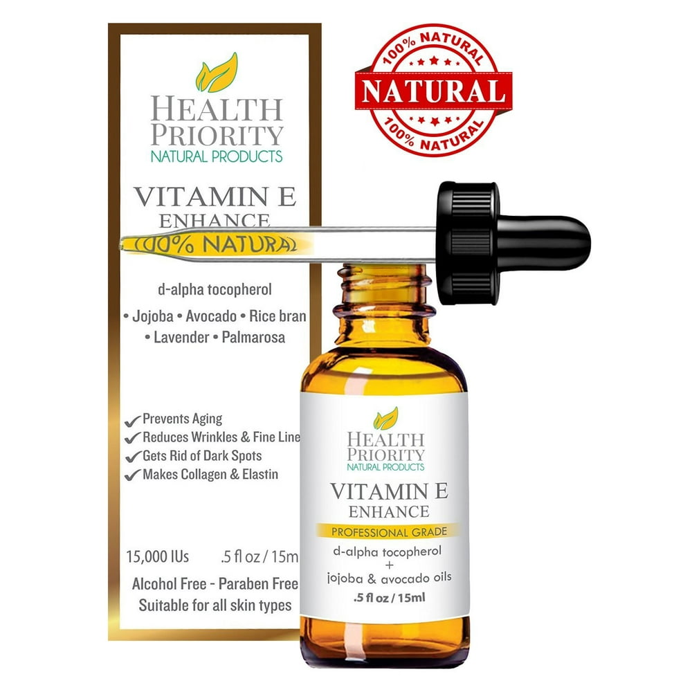 100 All Natural & Organic Vitamin E Oil For Your Face & Skin 15000