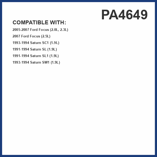 PG PA4649 Engine Air Filter | Fits 2005-2007 Ford Focus 2.0L, 2.3L; 1991-1994 Saturn SL1, SL 1.9L; 2007 Focus 2.5L; 1993-1994 SC1, SW1 1.9L