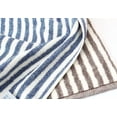 thumbnail image 5 of Nvzi Juego de 3 toallas de mano de algodón a rayas multicolores, suaves y absorbentes, para baño, cocina, gimnasio, piscina, viajes, 13 x 29 pulgadas (rosa, azul, marrón), 5 of 5