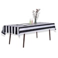 thumbnail image 1 of Mantel a rayas de 3 uds, mantel impermeable con rayas geométricas para fiesta, cocina, comedor, 137*274cm, 1 of 6