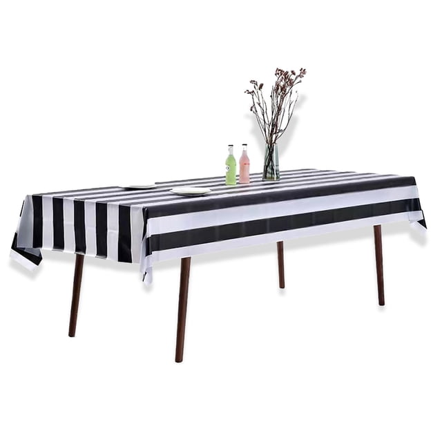 Mantel a rayas de 3 uds, mantel impermeable con rayas geométricas para fiesta, cocina, comedor, 137*274cm