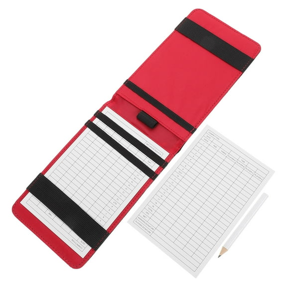 Masteelf Golf Scorecard Holder Golf Scoring Book Man Father 18.00X11.00X1.50CM Black