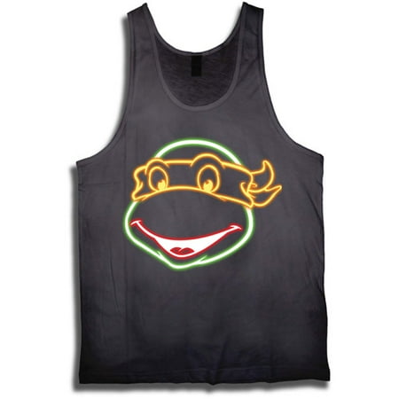 License Mens Tmnt Neon Face Graphic Tank Top