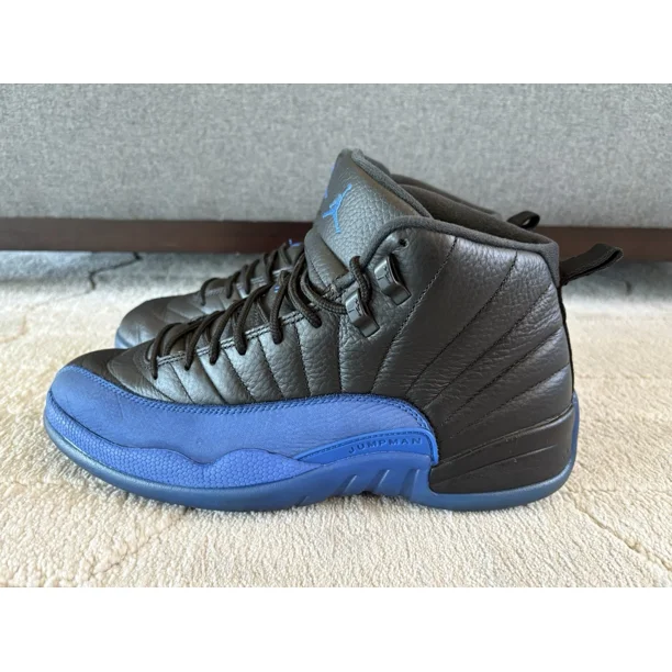 Ni - ke Air Jordan 12 Retro - Black/Game Royal “Blue Games” Sneakers Shoe Size 11M
