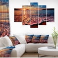 thumbnail image 1 of Peaceful Evening Beach View - Seascape Canvas Art Print, 1 of 3