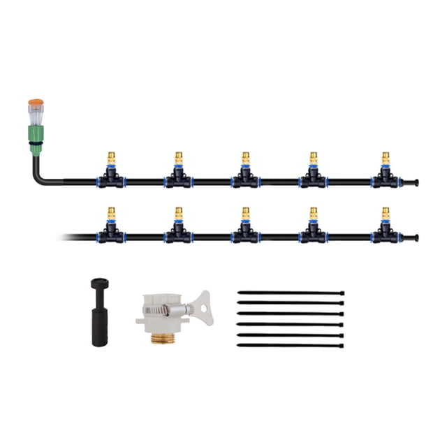 Kit de riego de jardín, accesorios para mangueras de jardín, juego para invernadero, patio trasero 10 metros