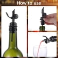 thumbnail image 6 of ABCISI 3pcs Self Closing Liquor Bottle Pourers, Black, Auto Flip Wine Bottle Stoppers with Rubber Dust Cap & Cleaning Brush, Weighted Olive Oil Vinegar Dispenser Spout, Fit about 3/4'' Bottle Mouth, 6 of 7