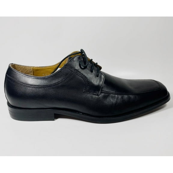 Wizfort Men's Leather Moc Toe Oxford Style 760, Black - Size 46